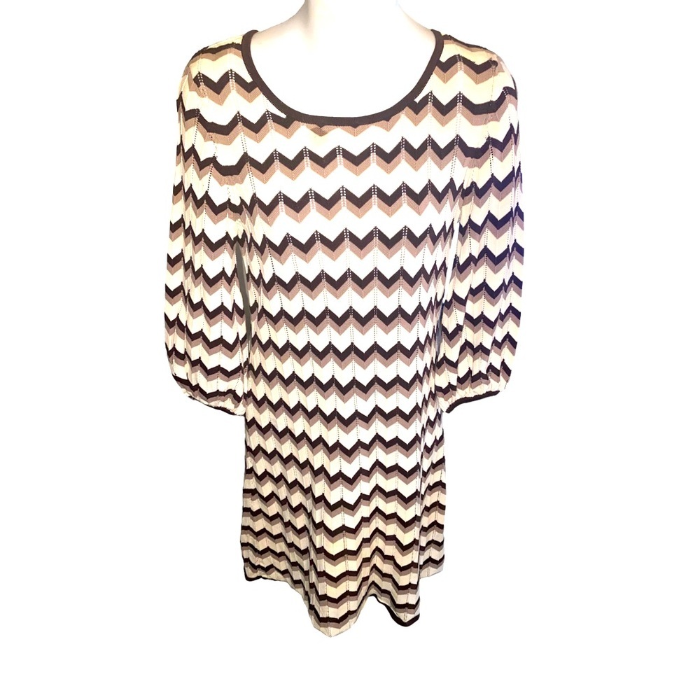 Alice & Olivia Chevron Kint Dress